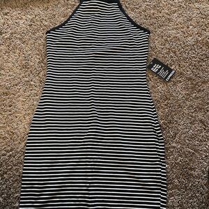 Express Black and White Striped Tank Top